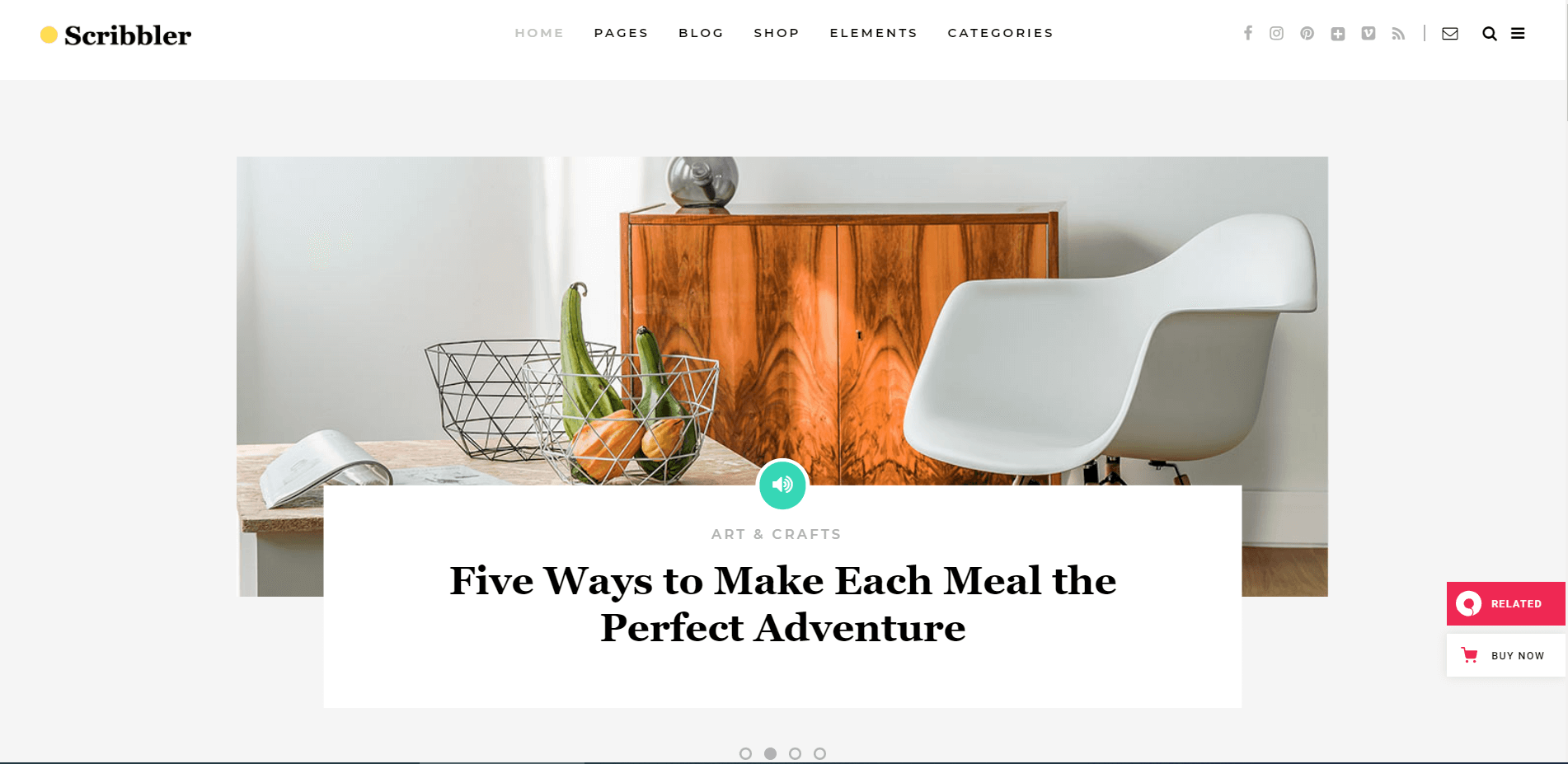  pinterest style wordpress theme scribbler
